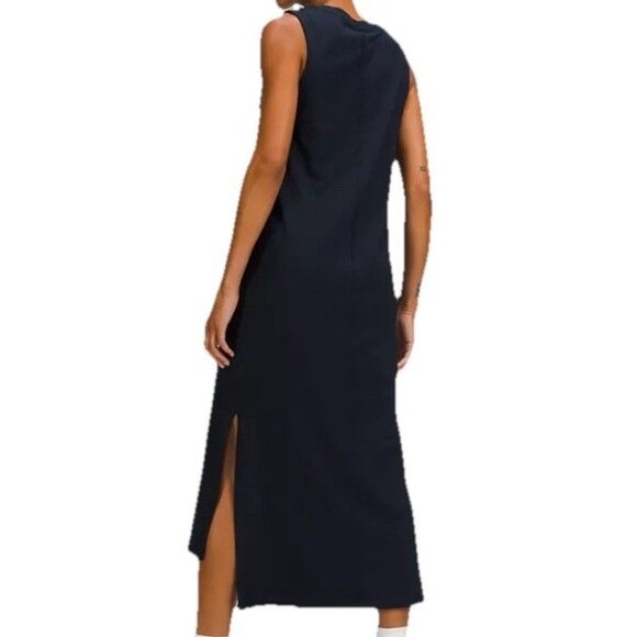 NWOT Lululemon All Yours Pima Cotton, Black Tank Midi Dress. Athleisure Size 8 - Picture 5 of 7